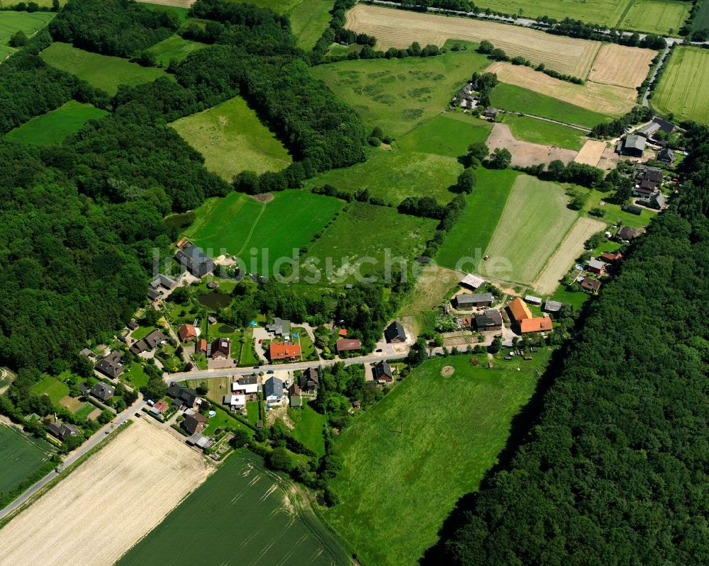 Luftbild Kleinschretstaken - Dorfkern am Feldrand in Kleinschretstaken im Bundesland Schleswig-Holstein, Deutschland