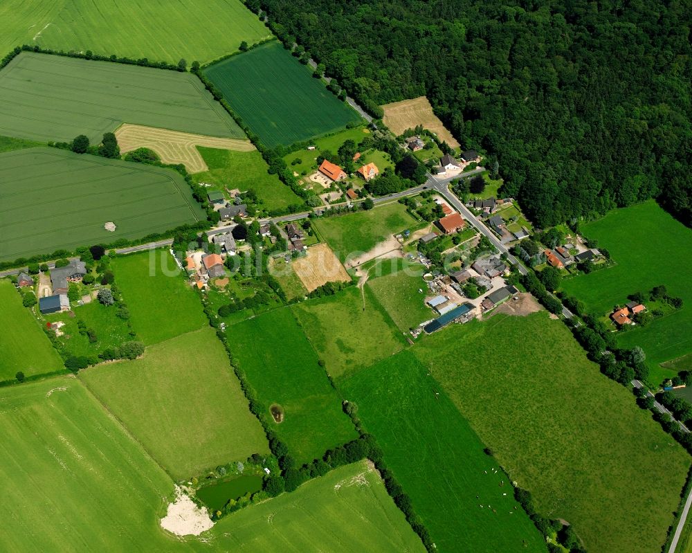 Luftbild Koberg - Dorfkern am Feldrand in Koberg im Bundesland Schleswig-Holstein, Deutschland