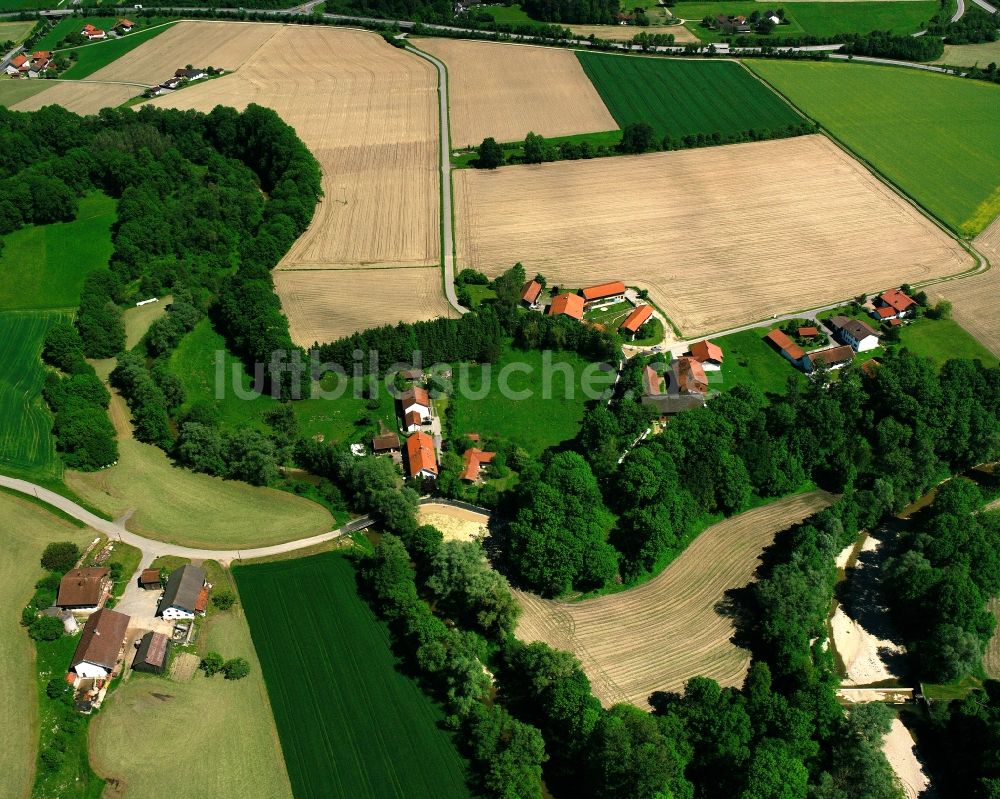 Luftbild Kollberg - Dorfkern am Feldrand in Kollberg im Bundesland Bayern, Deutschland