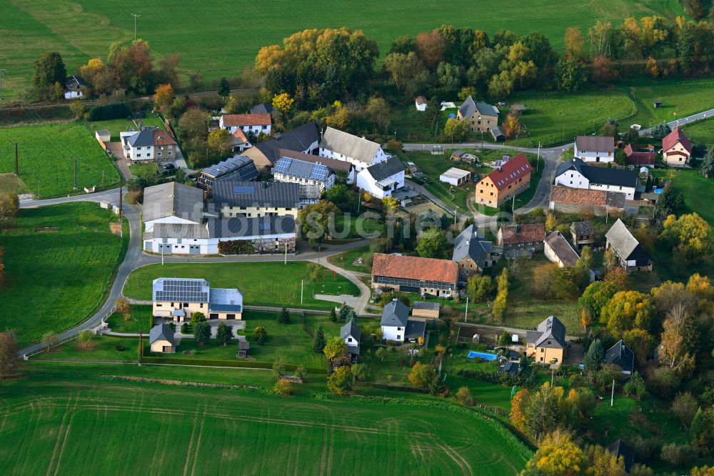 Luftbild Kralapp - Dorfkern am Feldrand in Kralapp im Bundesland Sachsen, Deutschland