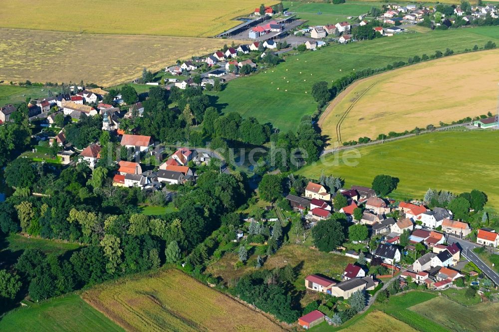 Luftaufnahme Lampertswalde - Dorfkern am Feldrand in Lampertswalde im Bundesland Sachsen, Deutschland