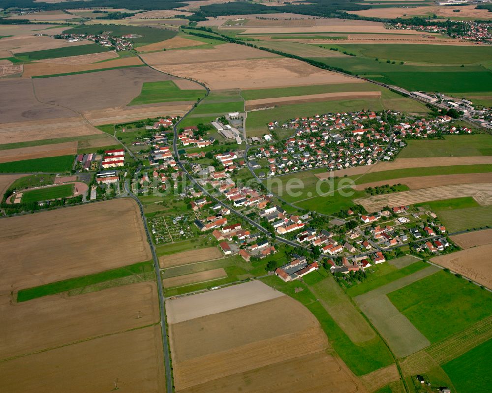 Luftbild Lampertswalde - Dorfkern am Feldrand in Lampertswalde im Bundesland Sachsen, Deutschland