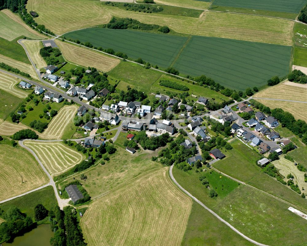 Luftbild Lamscheid - Dorfkern am Feldrand in Lamscheid im Bundesland Rheinland-Pfalz, Deutschland