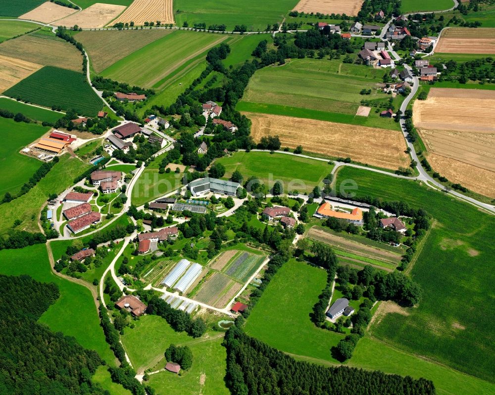 Luftaufnahme Lautenbach - Dorfkern am Feldrand in Lautenbach im Bundesland Baden-Württemberg, Deutschland