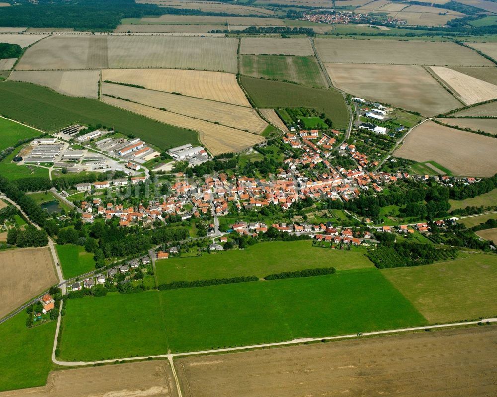 Luftbild Lengefeld - Dorfkern am Feldrand in Lengefeld im Bundesland Thüringen, Deutschland