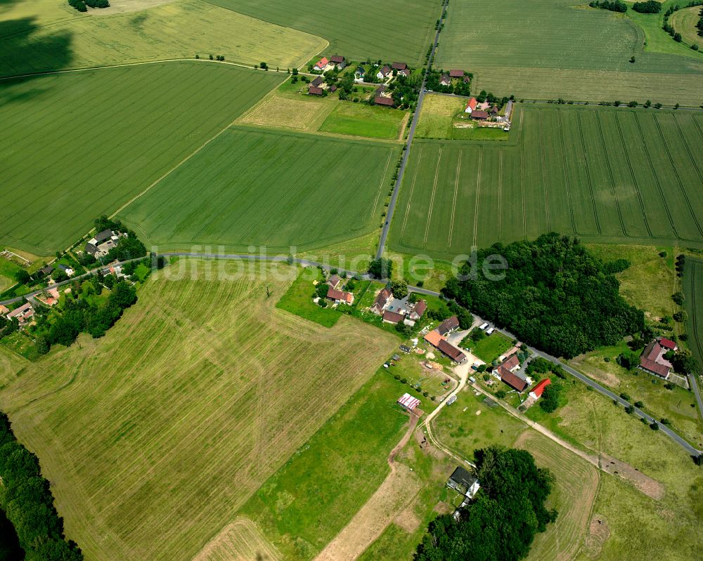 Luftbild Lenz - Dorfkern am Feldrand in Lenz im Bundesland Sachsen, Deutschland