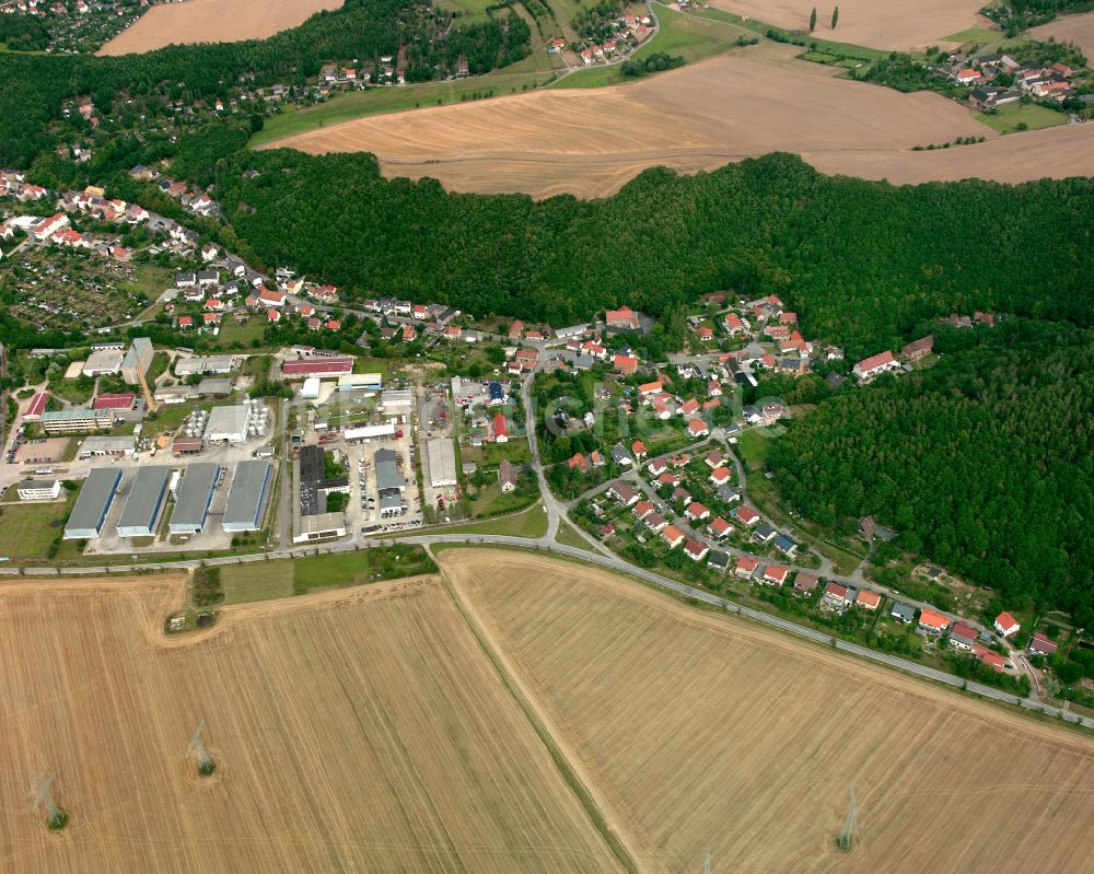 Luftbild Liebschwitz - Dorfkern am Feldrand in Liebschwitz im Bundesland Thüringen, Deutschland