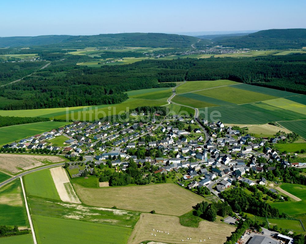 Luftbild Liebshausen - Dorfkern am Feldrand in Liebshausen im Bundesland Rheinland-Pfalz, Deutschland