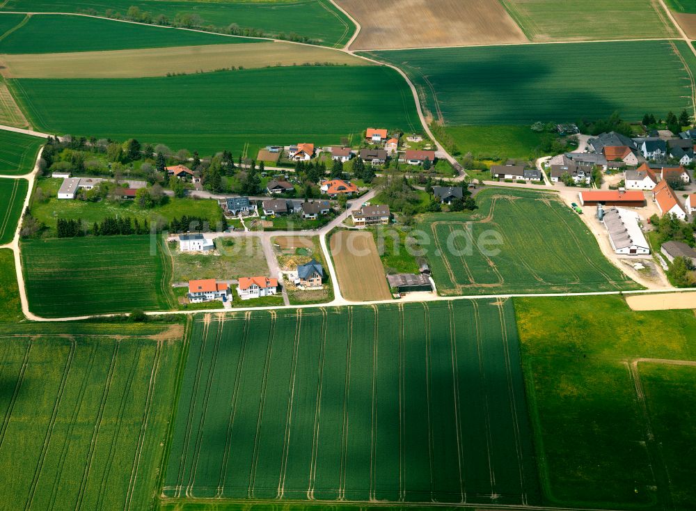 Luftbild Lonsee - Dorfkern am Feldrand in Lonsee im Bundesland Baden-Württemberg, Deutschland