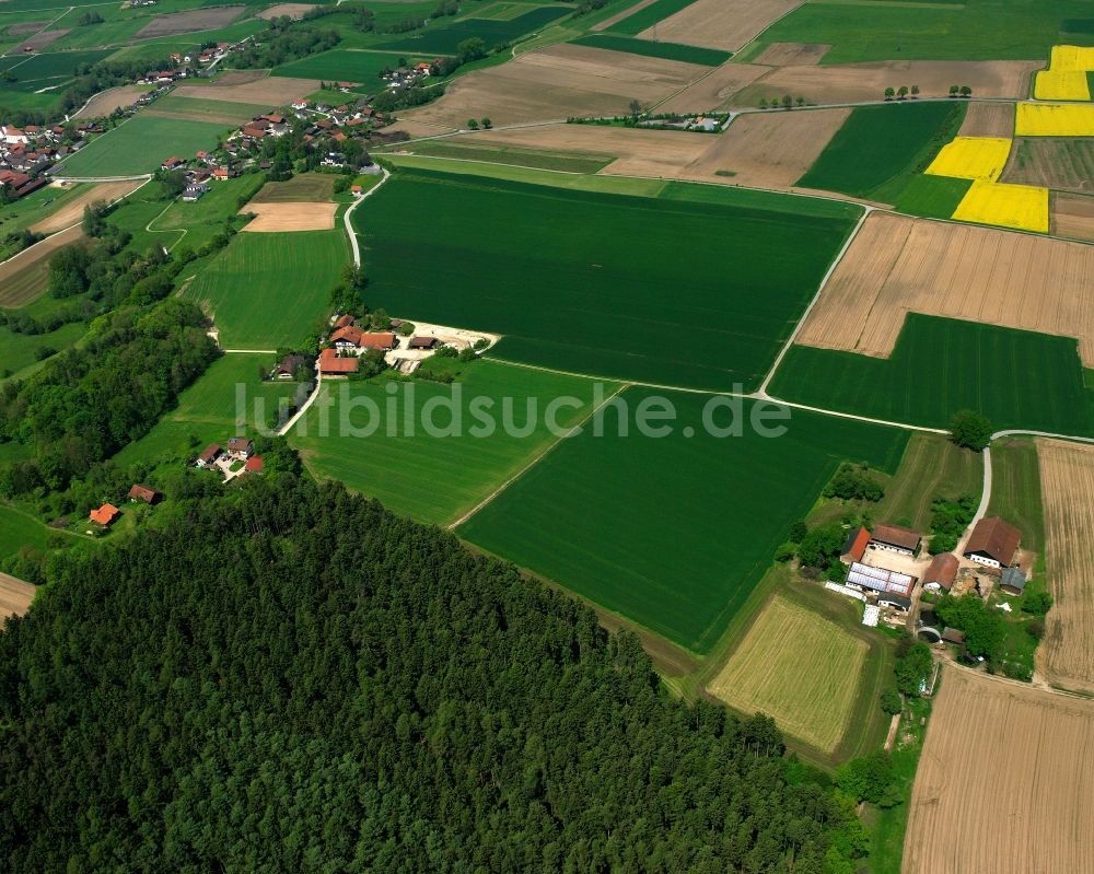 Luftaufnahme Mainberg - Dorfkern am Feldrand in Mainberg im Bundesland Bayern, Deutschland