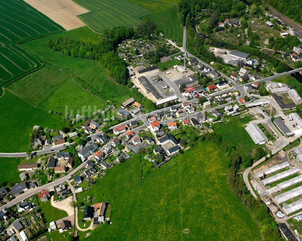 Luftbild Markersdorf - Dorfkern am Feldrand in Markersdorf im Bundesland Sachsen, Deutschland