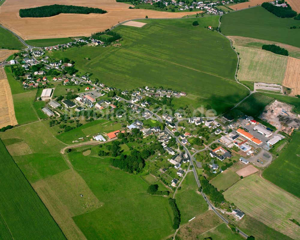 Luftaufnahme Mehla - Dorfkern am Feldrand in Mehla im Bundesland Thüringen, Deutschland