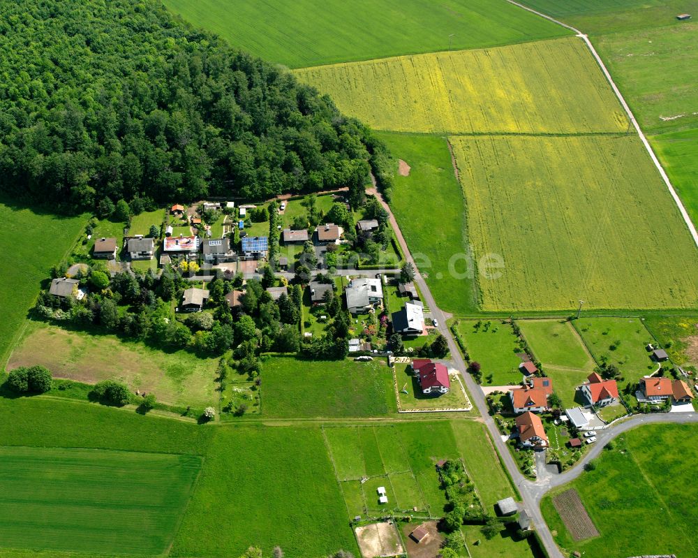 Luftbild Meiches - Dorfkern am Feldrand in Meiches im Bundesland Hessen, Deutschland