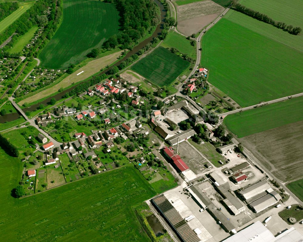 Luftaufnahme Meilitz - Dorfkern am Feldrand in Meilitz im Bundesland Thüringen, Deutschland