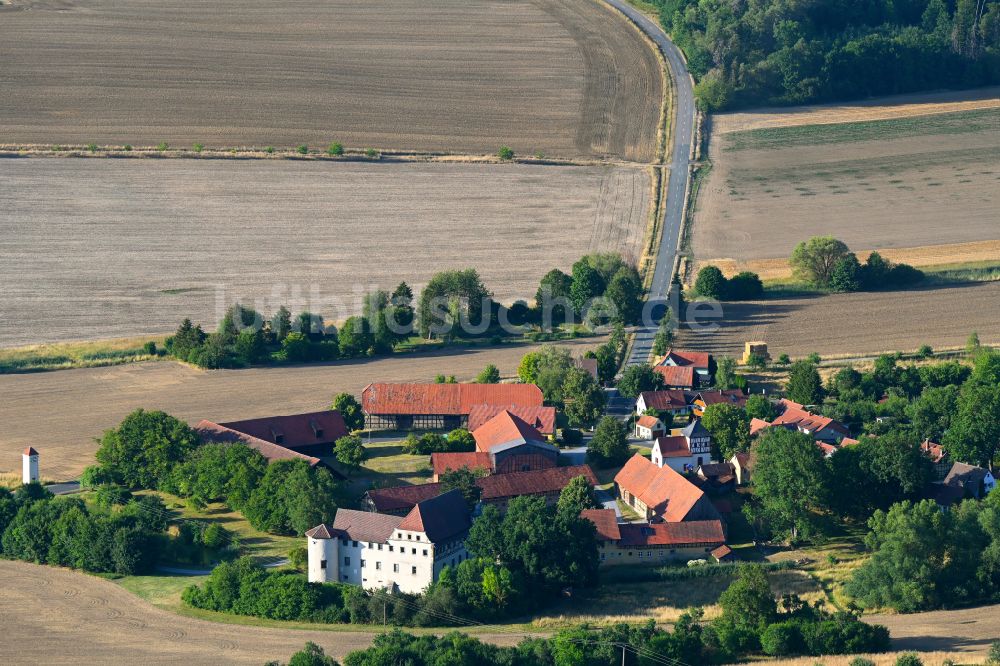 Luftbild Mellrichstadt - Dorfkern am Feldrand in Mellrichstadt im Bundesland Bayern, Deutschland