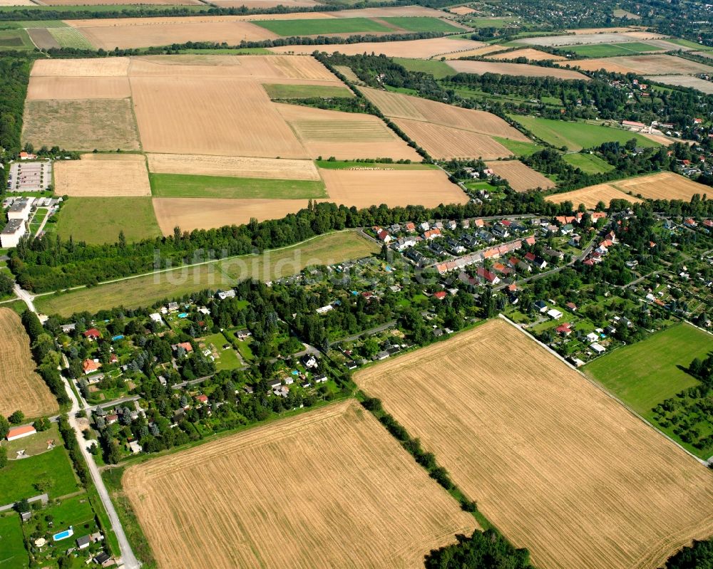 Mühlhausen/Thüringen von oben - Dorfkern am Feldrand in Mühlhausen im Bundesland Thüringen, Deutschland