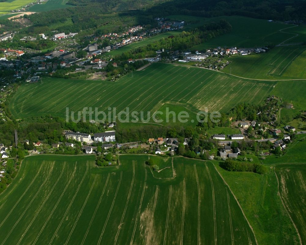 Luftbild Mittweida - Dorfkern am Feldrand in Mittweida im Bundesland Sachsen, Deutschland