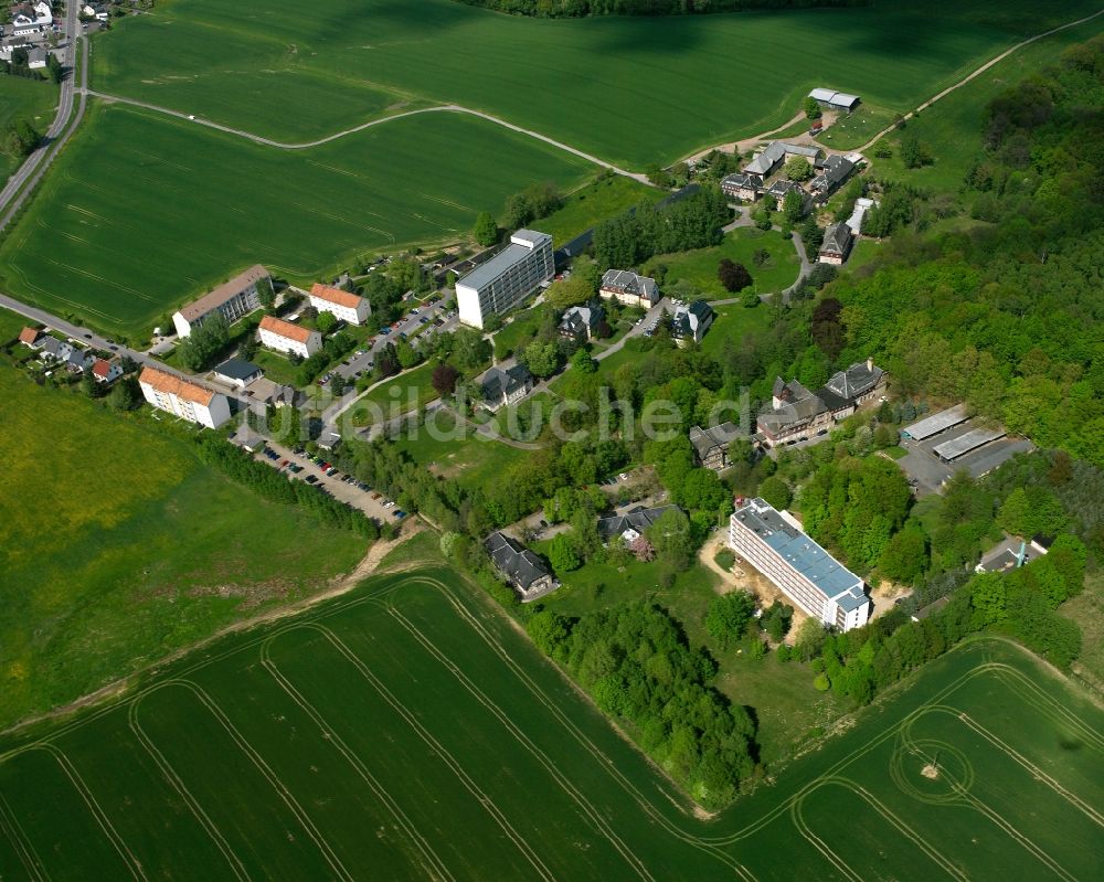 Mittweida aus der Vogelperspektive: Dorfkern am Feldrand in Mittweida im Bundesland Sachsen, Deutschland