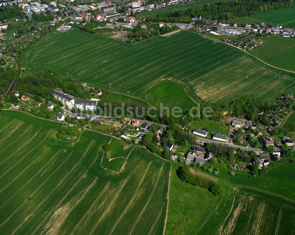 Luftaufnahme Mittweida - Dorfkern am Feldrand in Mittweida im Bundesland Sachsen, Deutschland