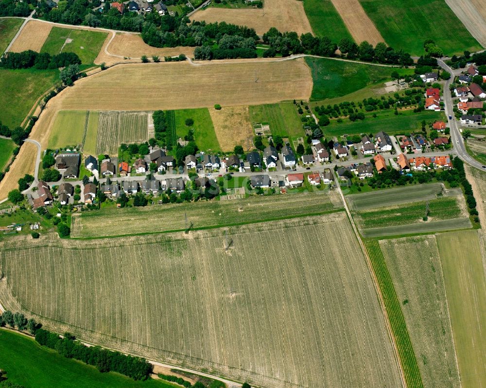 Luftaufnahme Müllhofen - Dorfkern am Feldrand in Müllhofen im Bundesland Baden-Württemberg, Deutschland