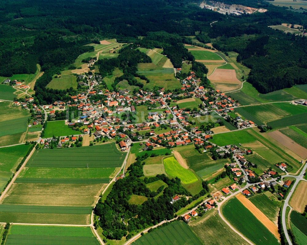 Luftbild Münster - Dorfkern am Feldrand in Münster im Bundesland Bayern, Deutschland