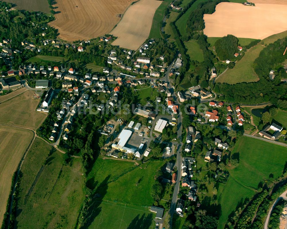 Mohlsdorf von oben - Dorfkern am Feldrand in Mohlsdorf im Bundesland Thüringen, Deutschland