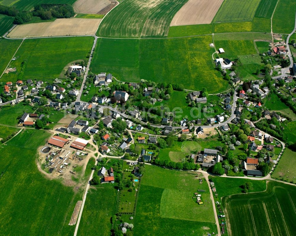 Luftbild Mohsdorf - Dorfkern am Feldrand in Mohsdorf im Bundesland Sachsen, Deutschland