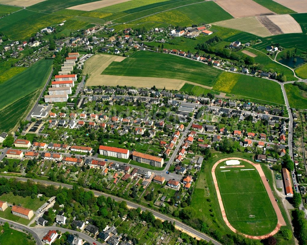 Luftaufnahme Mohsdorf - Dorfkern am Feldrand in Mohsdorf im Bundesland Sachsen, Deutschland