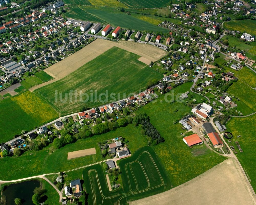 Luftbild Mohsdorf - Dorfkern am Feldrand in Mohsdorf im Bundesland Sachsen, Deutschland