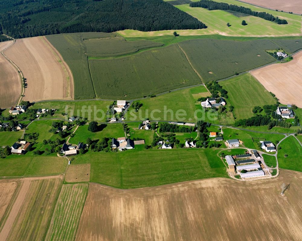 Luftbild Moosheim - Dorfkern am Feldrand in Moosheim im Bundesland Sachsen, Deutschland