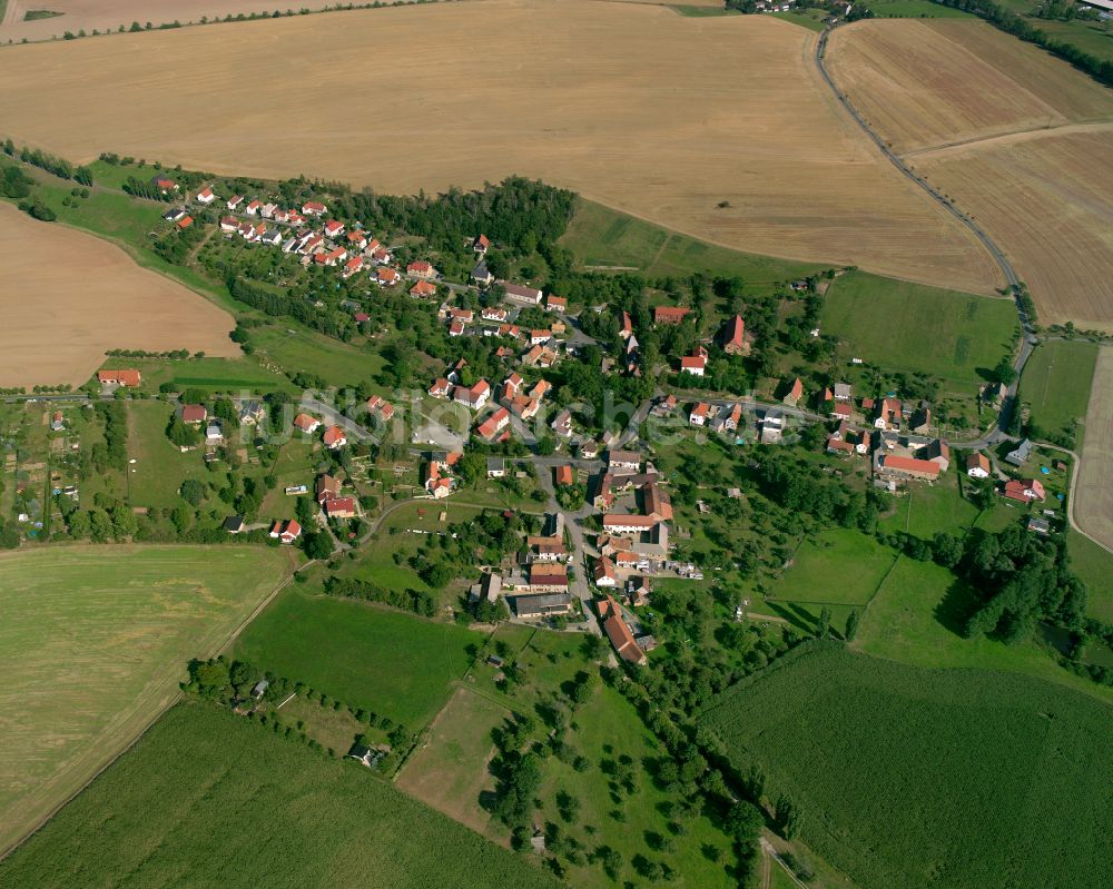 Luftbild Mosen - Dorfkern am Feldrand in Mosen im Bundesland Thüringen, Deutschland