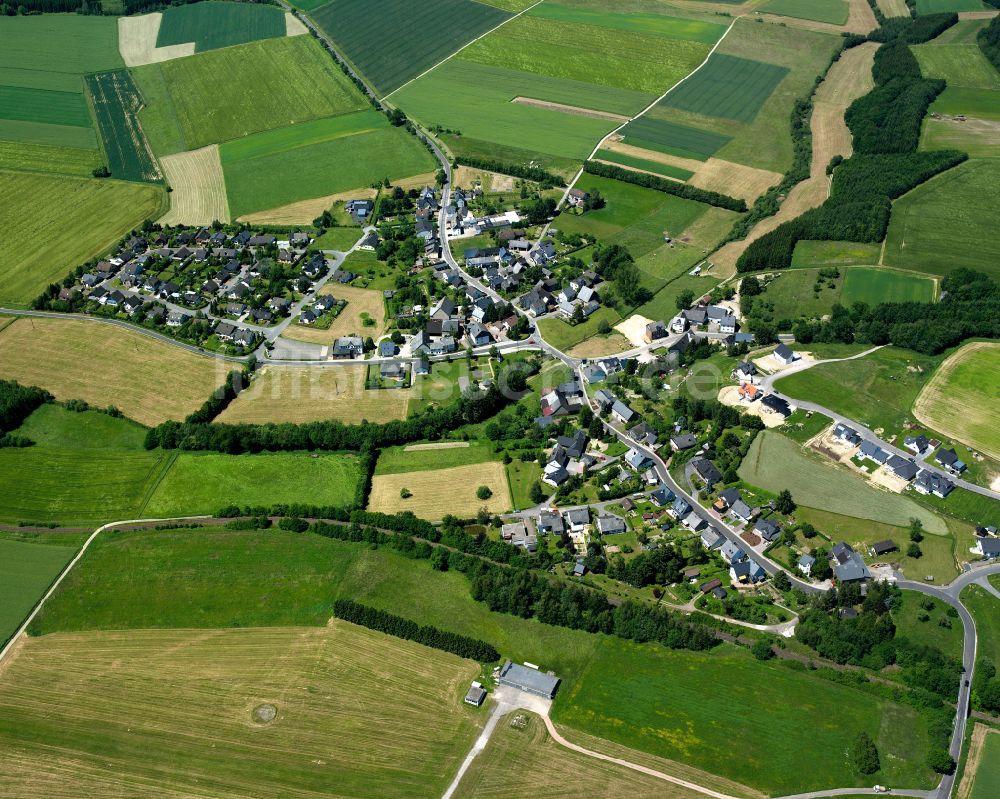 Luftaufnahme Nannhausen - Dorfkern am Feldrand in Nannhausen im Bundesland Rheinland-Pfalz, Deutschland