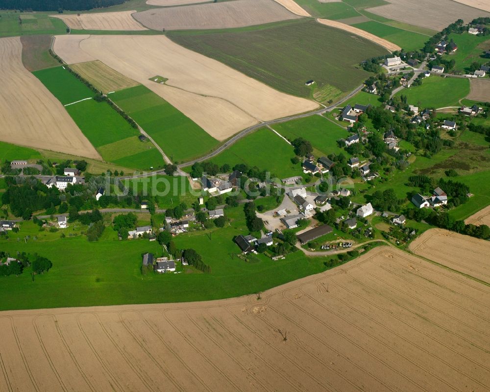 Nassau von oben - Dorfkern am Feldrand in Nassau im Bundesland Sachsen, Deutschland