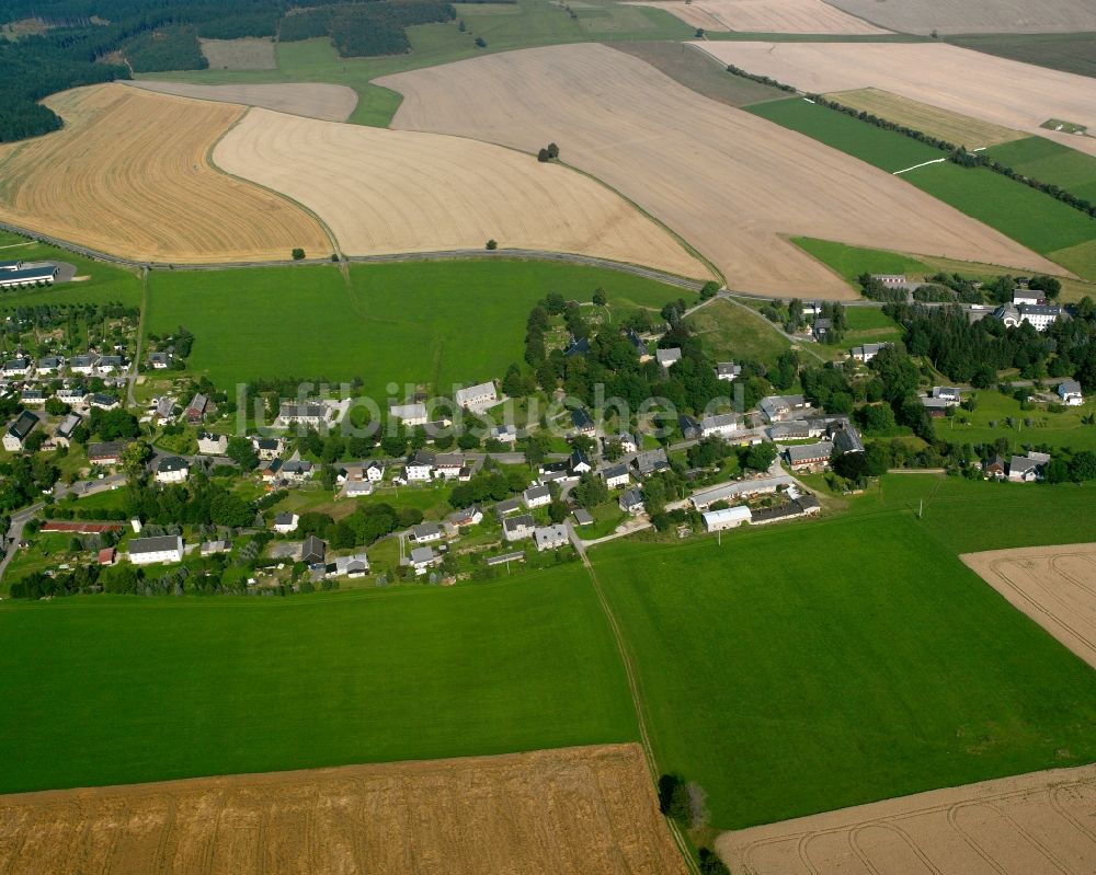 Luftbild Nassau - Dorfkern am Feldrand in Nassau im Bundesland Sachsen, Deutschland