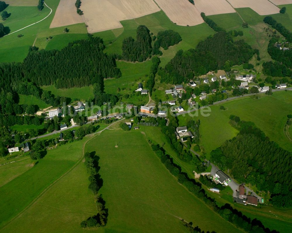 Luftbild Nassau - Dorfkern am Feldrand in Nassau im Bundesland Sachsen, Deutschland