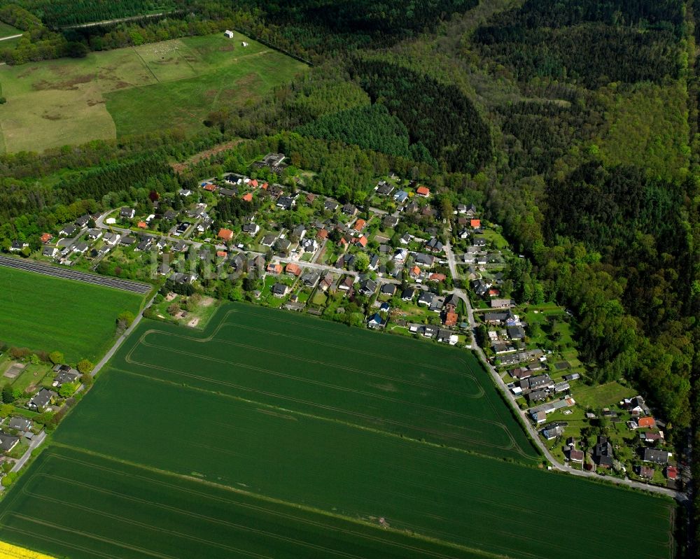 Luftbild Neu-Börnsen - Dorfkern am Feldrand in Neu-Börnsen im Bundesland Schleswig-Holstein, Deutschland