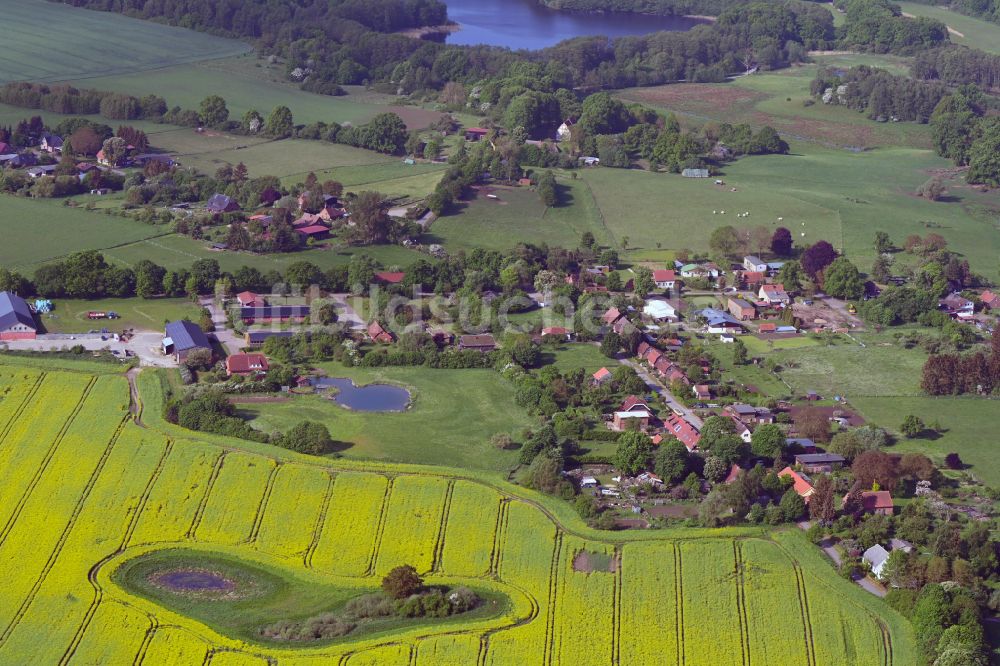 Luftaufnahme Neuenkirchen - Dorfkern am Feldrand in Neuenkirchen im Bundesland Mecklenburg-Vorpommern, Deutschland