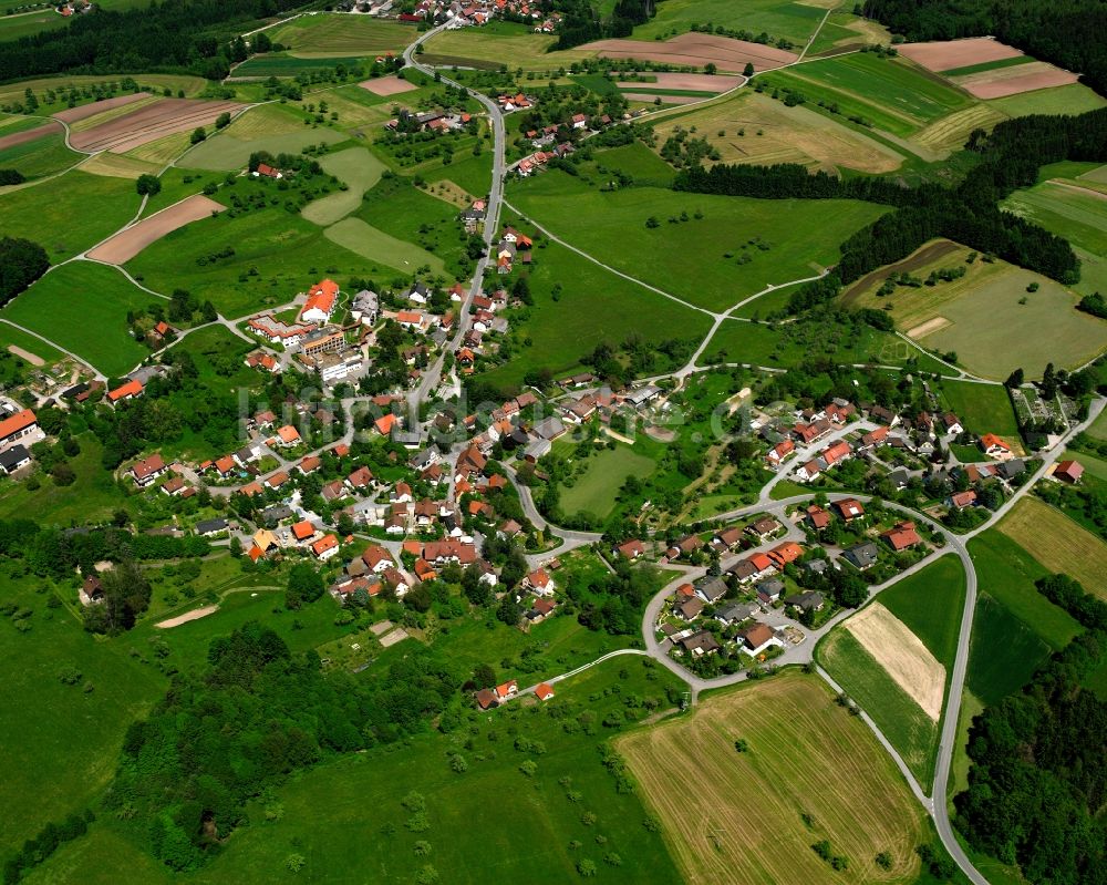 Neufürstenhütte von oben - Dorfkern am Feldrand in Neufürstenhütte im Bundesland Baden-Württemberg, Deutschland