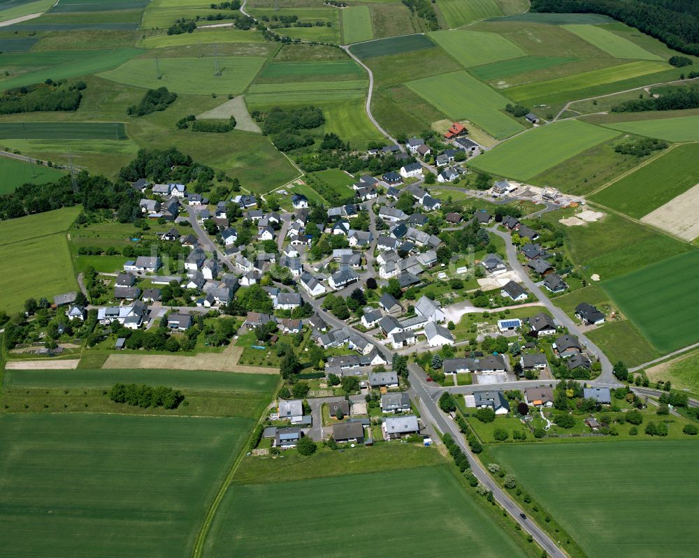 Ney von oben - Dorfkern am Feldrand in Ney im Bundesland Rheinland-Pfalz, Deutschland