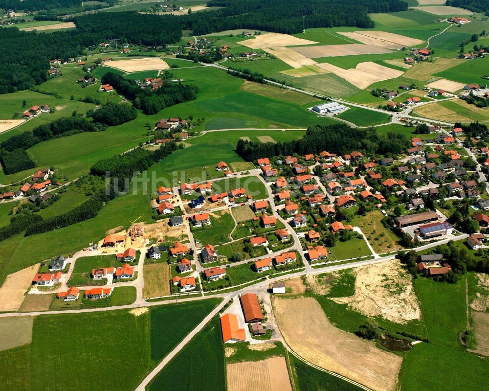 Luftbild Nöham - Dorfkern am Feldrand in Nöham im Bundesland Bayern, Deutschland