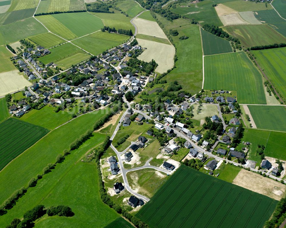 Luftbild Niedersohren - Dorfkern am Feldrand in Niedersohren im Bundesland Rheinland-Pfalz, Deutschland