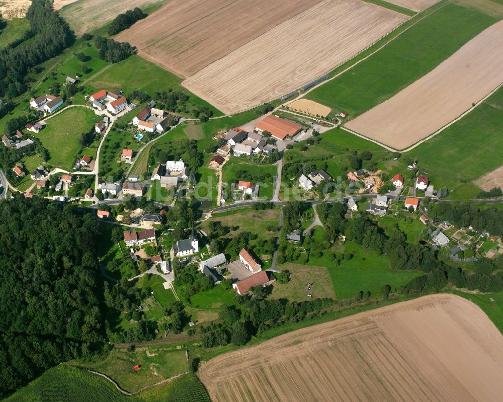 Luftbild Niedersteinbach - Dorfkern am Feldrand in Niedersteinbach im Bundesland Sachsen, Deutschland