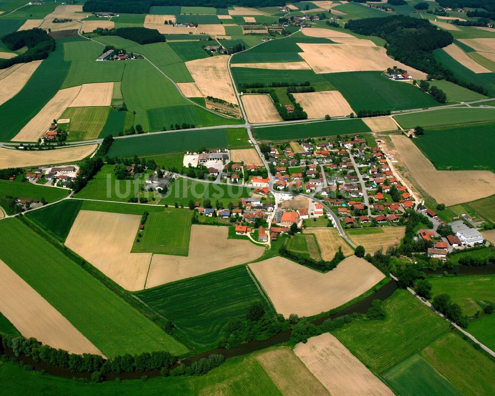 Luftbild Oberdietfurt - Dorfkern am Feldrand in Oberdietfurt im Bundesland Bayern, Deutschland