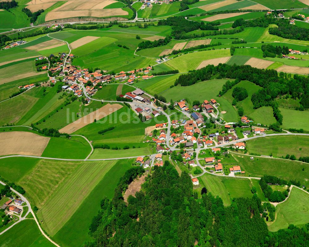 Luftbild Oberhöhenstetten - Dorfkern am Feldrand in Oberhöhenstetten im Bundesland Bayern, Deutschland