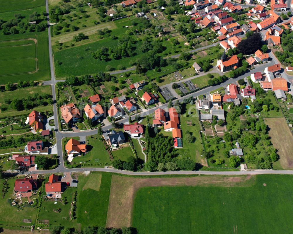 Luftbild Oberorschel - Dorfkern am Feldrand in Oberorschel im Bundesland Thüringen, Deutschland