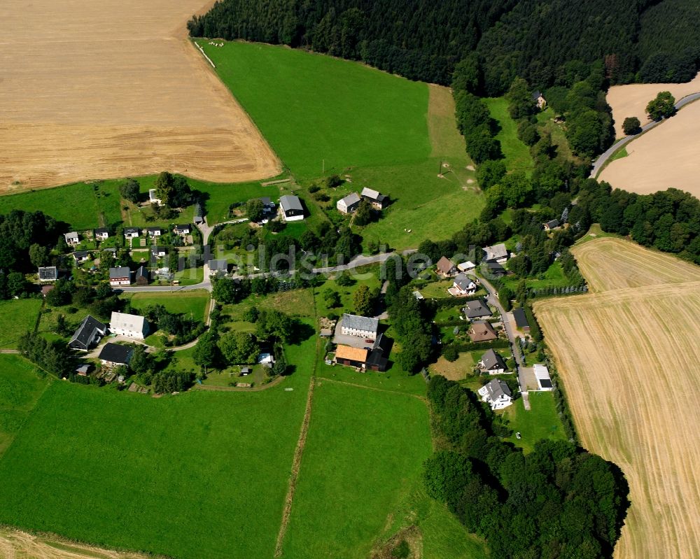 Luftbild Oberreichenbach - Dorfkern am Feldrand in Oberreichenbach im Bundesland Sachsen, Deutschland