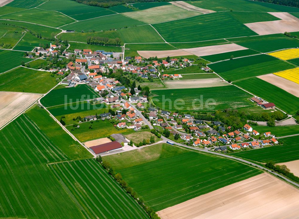 Luftbild Oberstadion - Dorfkern am Feldrand in Oberstadion im Bundesland Baden-Württemberg, Deutschland