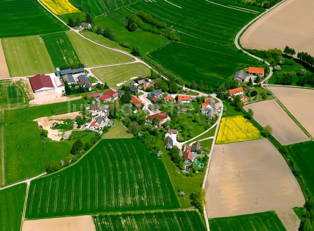 Luftbild Oberstadion - Dorfkern am Feldrand in Oberstadion im Bundesland Baden-Württemberg, Deutschland