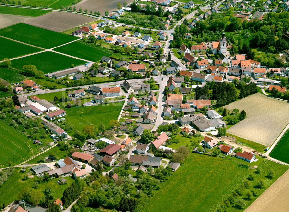 Luftbild Oberstadion - Dorfkern am Feldrand in Oberstadion im Bundesland Baden-Württemberg, Deutschland