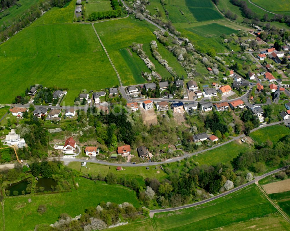 Luftbild Odenhausen - Dorfkern am Feldrand in Odenhausen im Bundesland Hessen, Deutschland